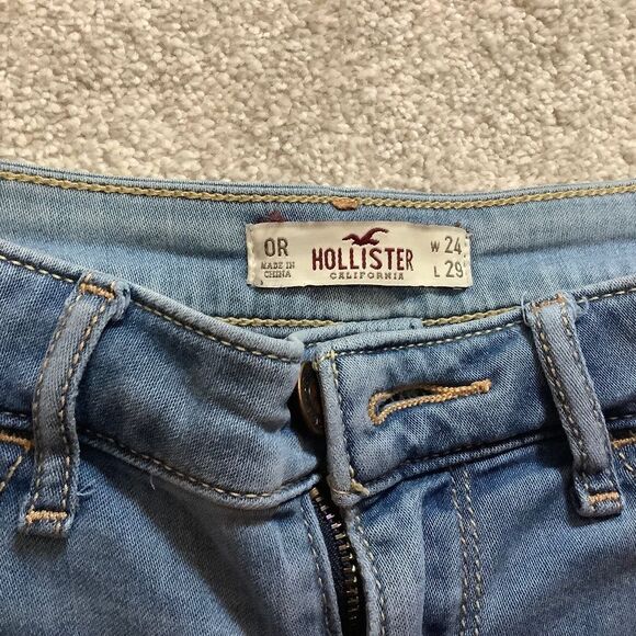 Hollister Skinny Jeans size 24Wx29L Classic light wash - Picture 3 of 6